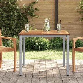 vidaXL Υπαίθρια Τραπέζια Φυσικό και γκρι 90 x 90 x 75 cm