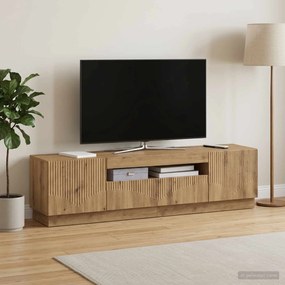 vidaXL Ντουλάπα LED Τηλεόρασης Artisan Δρυς Επεξεργασμένο Ξύλο