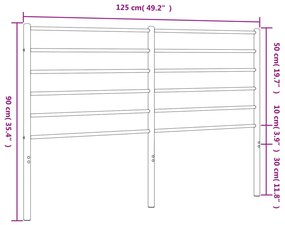 vidaXL Κεφαλάρι Λευκό 120 εκ. Μεταλλικό