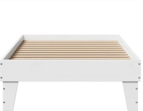vidaXL Σκελετός Κρεβ. Χωρίς Στρώμα Λευκό 90x190 εκ Μασίφ Πεύκο