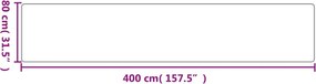 vidaXL Χαλί Διάδρομος Εμφάνιση Σιζάλ Ανθρακί 80 x 400 εκ.