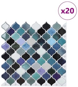 vidaXL Tile Λαμπτήρα 20 pcs Μπλε Πράσινο 27 x 27 εκ.