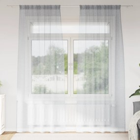 vidaXL Κουρτίνες 2 pcs Σκούρο γκρι 140 x 225 cm Πολυεστέρας