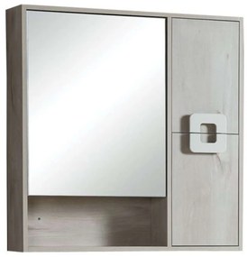 Καθρέπτης Μπάνιου Με Ντουλάπι Hotel 36-2130 80x13x80cm Beige Gloria PVC
