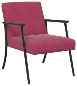 vidaXL Πολυθρόνα Κόκκινο 59 x 75 x 78 εκ Βελούδο