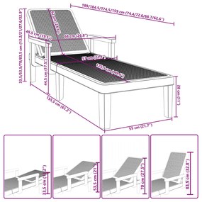 ΞΑΠΛΩΣΤΡΑ ΜΑΥΡΗ 159X68X83,5 ΕΚ. ΑΠΟ ΠΟΛΥΠΡΟΠΥΛΕΝΙΟ 4008102