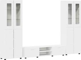 vidaXL Σετ επίπλου τηλεόρασης FLORIN 3 pcs Λευκό Επεξεργασμένο ξύλο
