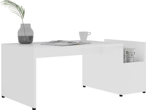 vidaXL Τραπεζάκι Σαλονιού Λευκό 90 x 45 x 35 εκ. από Επεξ. Ξύλο