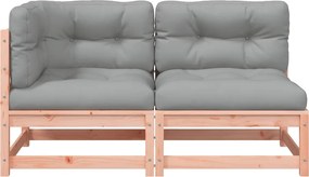 vidaXL Patio Sofa 2-θέσιο Solid Douglas wood, Oxford fabric, PP cotton