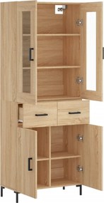 vidaXL Ντουλάπι Sonoma δρυς 69,5 x 34 x 180 εκ. από Επεξεργασμένο Ξύλο