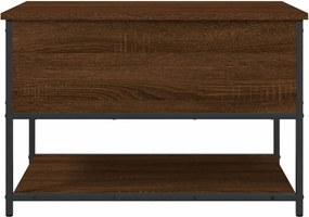 vidaXL Παγκάκι Αποθήκευσης Καφέ Δρυς 70x42,5x47 εκ. από Επεξ. Ξύλο