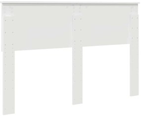 vidaXL Κεφαλάρι με κεφαλάρι Λευκό 140 cm Επεξεργασμένο ξύλο