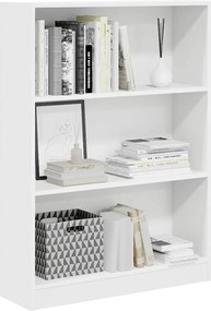 vidaXL Βιβλιοθήκη Λευκή 80x24x109 εκ. από Επεξεργασμένο Ξύλο
