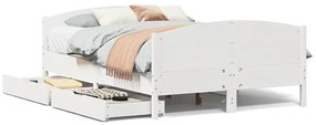 vidaXL Σκελετός Κρεβ. Χωρίς Στρώμα Λευκό 120x190 εκ Μασίφ Πεύκο