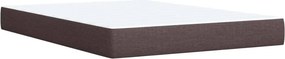 vidaXL Κρεβάτι Boxspring με Στρώμα Σκούρο Καφέ 140x200 εκ Υφασμάτινο