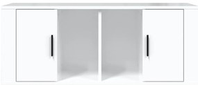 vidaXL Έπιπλο Τηλεόρασης Γυαλ. Λευκό 100x35x40 εκ. Επεξεργασμένο Ξύλο
