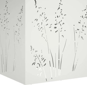 vidaXL Γλάστρα Κήπου Λευκό 50 x 50 x 75 cm Ψυχρής έλασης χάλυβας