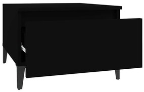 Βοηθητικό Τραπέζι Μαύρο 50x46x35 εκ. από Επεξεργασμένο Ξύλο - Μαύρο