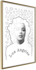 Αφίσα - Marilyn in Los Angeles - 30x45 - Χρυσό - Χωρίς πασπαρτού