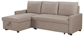 Γωνιακός αναστρέψιμος καναπές κρεβάτι Infuse με αποθηκευτικό χώρο μπεζ ύφασμα 203x130x88εκ Υλικό: FABRIC 035-000063
