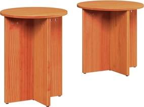 vidaXL Τραπεζάκι σαλονιού 2 pcs Κερωτό καφέ