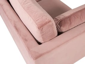 Καναπές Dallas 101, Αριθμός θέσεων: 3, Dusty pink, Καφέ, 203x86x84cm, Ταπισερί, Πόδια: Μέταλλο | Epipla1.gr