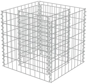 vidaXL Συρματοκιβώτιο-Γλάστρα Υπερυψωμένη 50x50x50 εκ. Γαλβ. Χάλυβας
