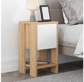Κομοδίνο Ema Megapap sapphire oak - λευκό 30x30x55εκ. GP037-0010,5-GP037-0010,5-Λευκό GP037-0010,5