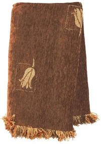 Ριχτάρι Σενίλ Ζακάρ Tulip Brown Μονοθέσιο