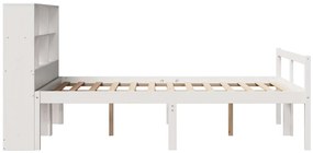 vidaXL Κρεβάτι Βιβλιοθήκη Χωρίς Στρώμα 120x190 εκ Μασίφ Ξύλο Πεύκου