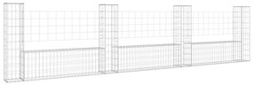vidaXL Συρματοκιβώτια Στύλοι σε U Σχήμα 4 τεμ. 380x20x100 εκ Σιδερένια