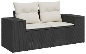 vidaXL Σετ Καναπέ Κήπου Ρυθμιζόμενο ύψος 13 pcs Μαύρο συνθετικό ρατάν