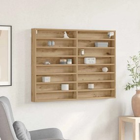 vidaXL Βιτρίνα Επιτοίχιο Artisan Oak 100 x 8,5 x 75 cm