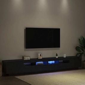 vidaXL Ντουλάπι TV 3 pcs Μαύρο 260 x 35 x 40 εκ Επεξεργασμένο ξύλο
