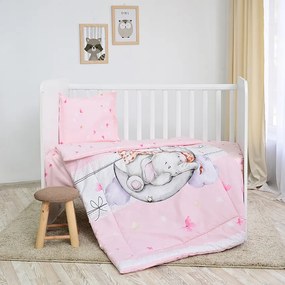 BEDDING SET 3  PIECES BUTTERFLIES PINK