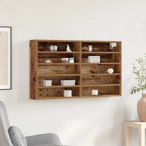 vidaXL Βιτρίνα με ράφι Παλιό Ξύλο 100 x 15 x 58 cm Επεξεργασμένο ξύλο
