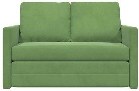 vidaXL Καναπές-κρεβάτι Ανοιχτό πράσινο 122 x 70 x 60 εκ Βελούδο