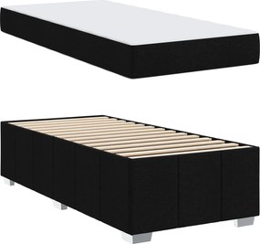 vidaXL Σκελετός Κρεβατιού με στρώμα Μαύρο 80 x 200 cm ύφασμα