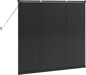 vidaXL Βενετσιάνικες Ρόδες Μαύρο 130 x 140 cm Αλουμίνιο