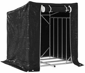 vidaxL Ράφι για καυσόξυλα με κάλυμμα βροχής 101x61x110,5 εκ.