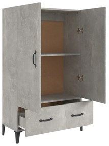 vidaXL Ντουλάπι Γκρι Σκυροδέματος 70x31x115 εκ. από Επεξεργασμένο Ξύλο