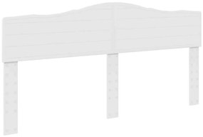 vidaXL Κεφαλάρι με κεφαλάρι Λαμπερό Λευκό 180 cm Επεξεργασμένο ξύλο