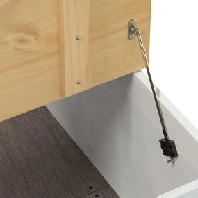 vidaXL storage box με ράφι Λευκό 78 x 78 x 45 εκ. Στερεά ξυλεία πεύκου