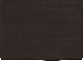 vidaXL Πάγκος Μπάνιου Σκούρο Καφέ 40x30x(2-4) εκ. Επεξ. Μασίφ Ξύλο