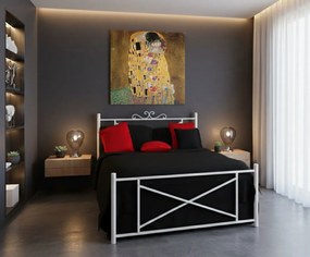 Κρεβάτι Orion-150x200-Λευκό-Με ποδαρικό