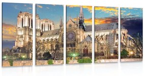 Εικόνα 5 τμημάτων του καθεδρικού ναού της Παναγίας των Παρισίων - 100x50