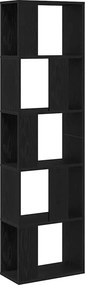 vidaXL Βιβλιοθήκη Μαύρη Οξυά 45 x 23,5 x 162,5 εκ.