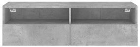vidaXL Έπιπλο Τοίχου Τηλεόρασης Γκρι Σκυρ. 100x30x30 εκ. Επεξ. Ξύλο