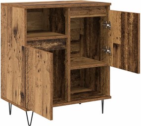 vidaXL Πλαϊνό γραφείο Παλιό ξύλο 60 x 35 x 70 cm