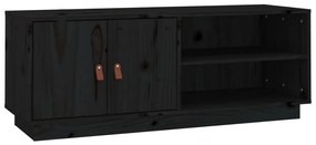 vidaXL Έπιπλο Τηλεόρασης Μαύρο 105x34x40 εκ. από Μασίφ Ξύλο Πεύκου